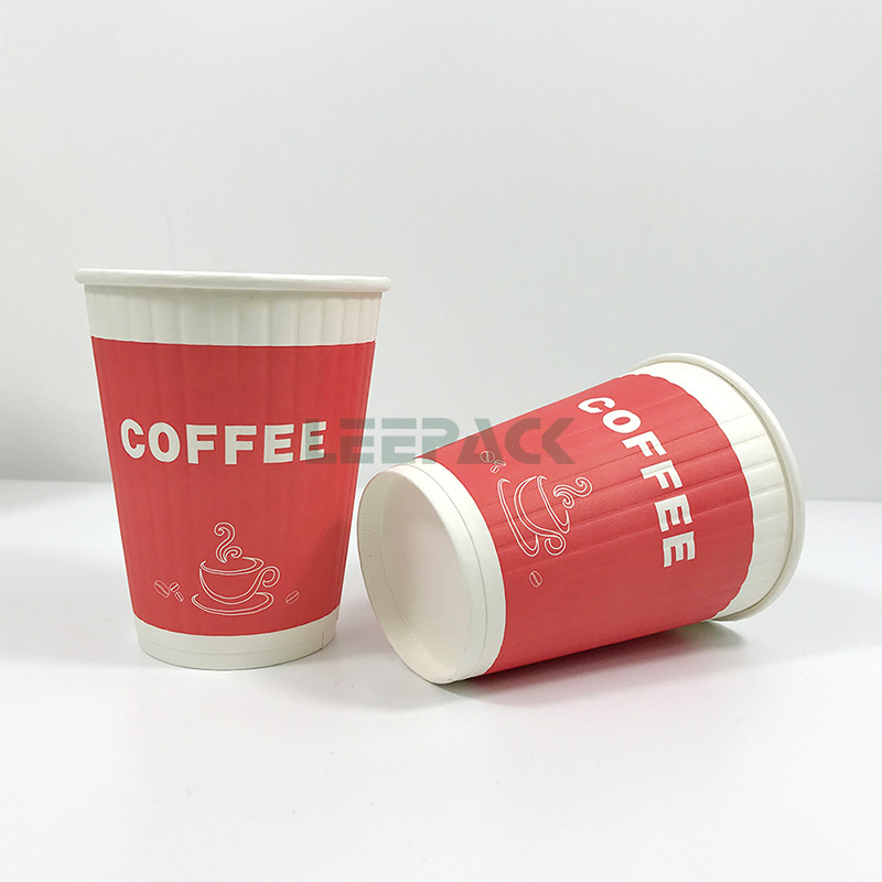 ホットドリンクやコーヒーに適した3 Dエンボス紙コップ12 ozダブルウォール紙コップ